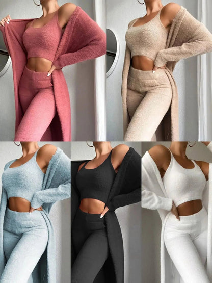 Product photo of 3-Piece Fuzzy Fleece Loungewear Set – view 2